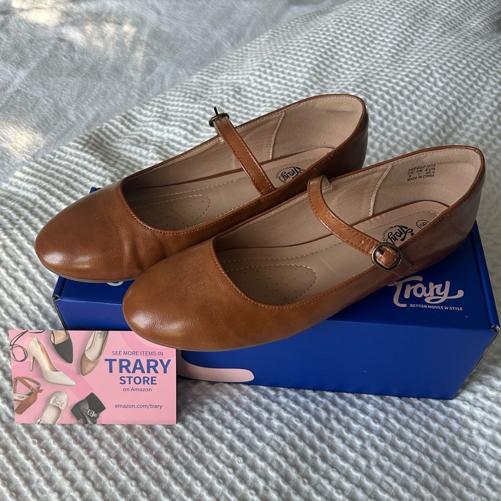 Brown Mary Jane Flats
